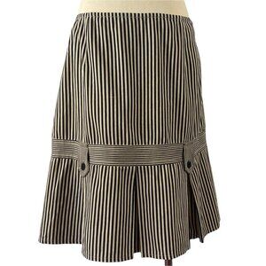 Worth navy and beige striped skirt